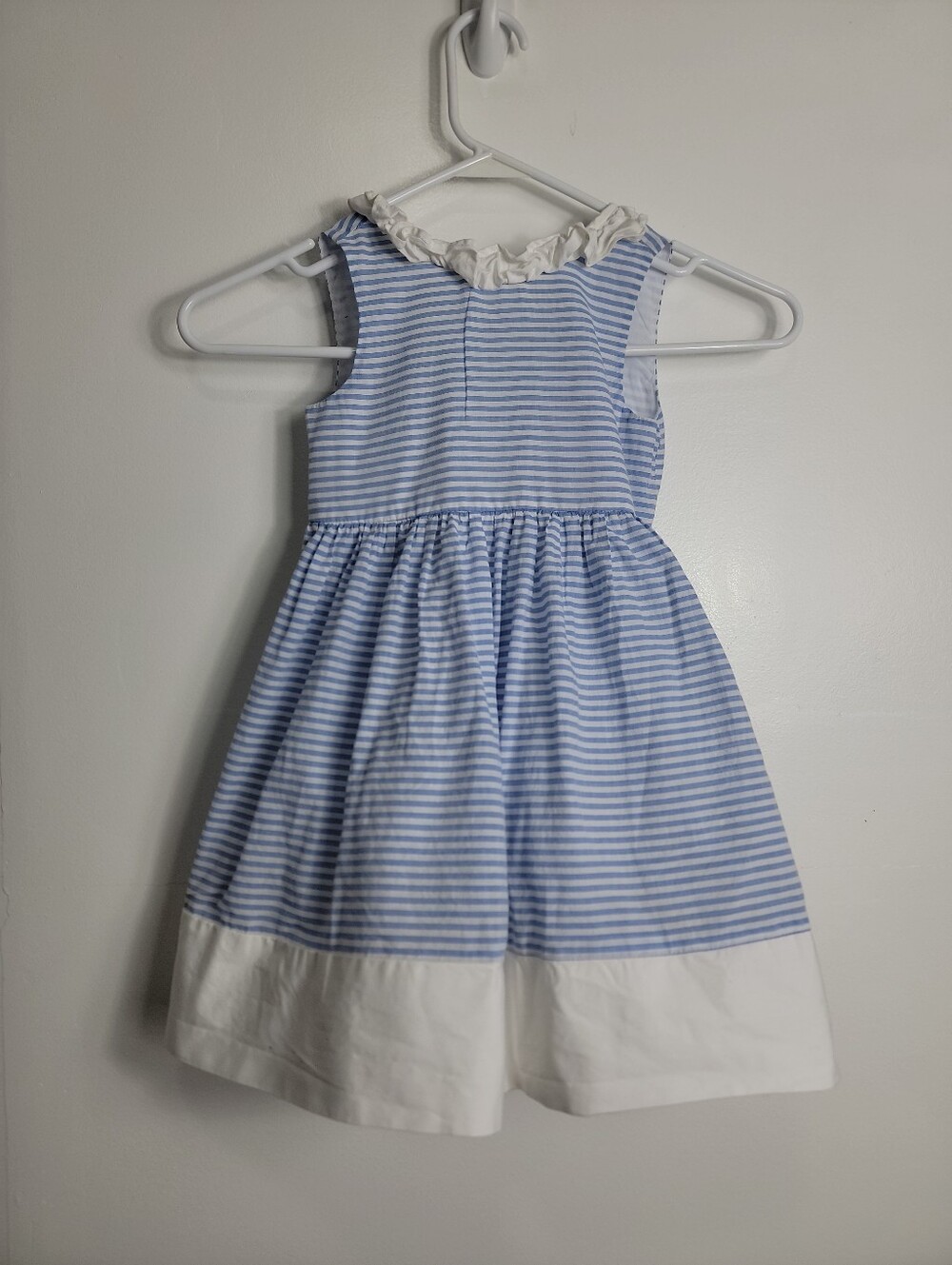 Tommy Bahamas Girl's Bkue White Striped Sleeveless Lined Dress, 4T